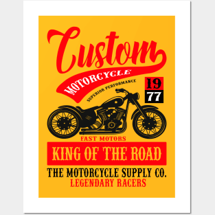 custom motorcycle Posters and Art